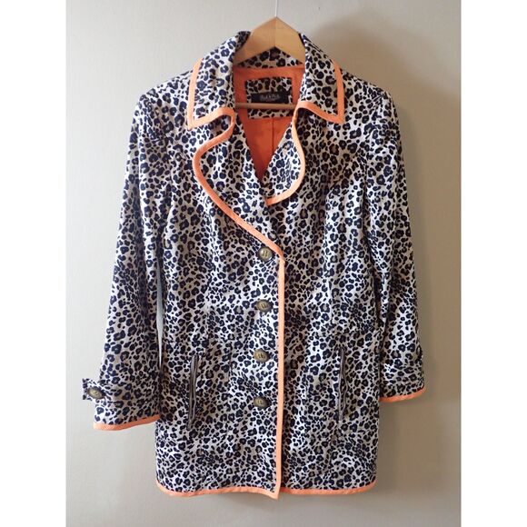 Peck & Peck Collection Lepoard Print Spring Statement Jacket Coat L/XL - Picture 1 of 10